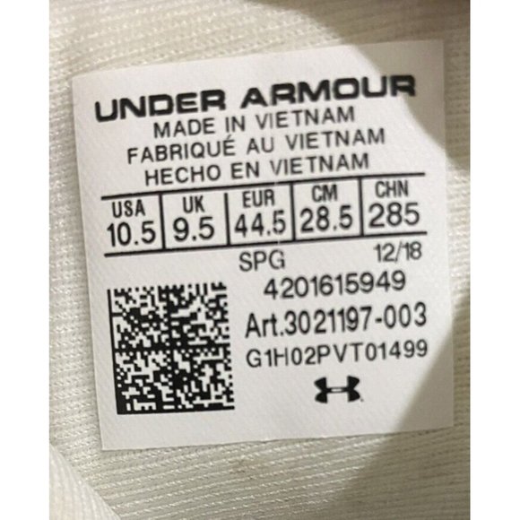 Under Armour Men's Size 10.5 black white HI top Highlight cleats Athletic Shoes - Picture 8 of 8